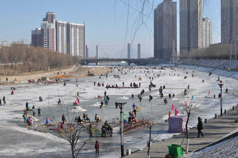 Photo: Ice Skating in Dandong (2017), by Max-Leonhard von Schaper
