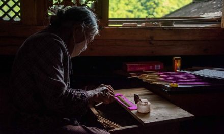 Photo: Making Joss Sticks, by Rod Waddington