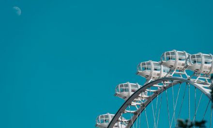 Photo: Ferris wheel and moon, by THOMAS_Y_CHN