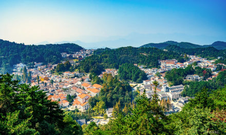 Photo: A bird’s eye view of Jiuhuashan Town, by QuantFoto
