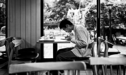 Photo: A High School Student Preparing for Exams in KFC, by hbnorth