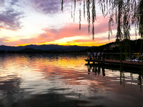 Photo: Bei Hai park sunset, Beijing, China, by cattan2011