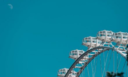 Photo: Ferris wheel and moon, by Thomas_Yung