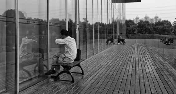 Photo: Readers in Pudong Library, by hbnorth
