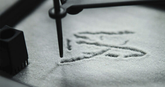 Photo: Sand Letter / Tian Li, Fu Zhiyong, SeeekLab, by Ars Electronica